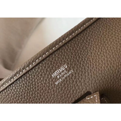 HERM Evelyne III 29 PM Bag In Tourterelle Clemence Leather