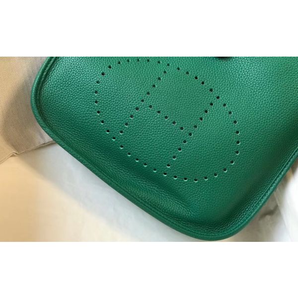 HERM Evelyne III 29 PM Bag In Vert Vertigo Clemence Leather