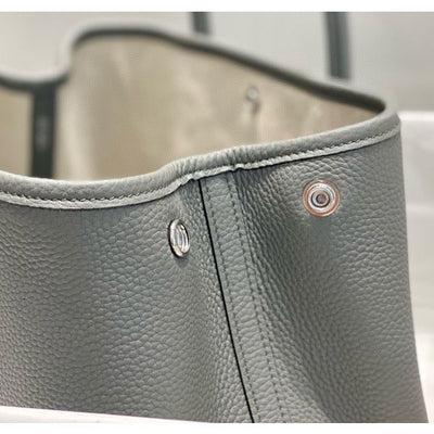 HERM Garden Party 30 Bag In Gris Meyer Taurillon Leather
