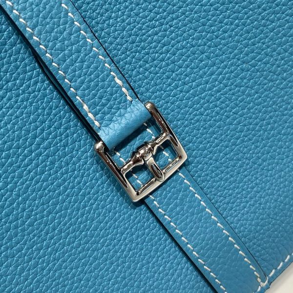 HERM Halzan 25 Bag in Blue Jean Clemence Leather