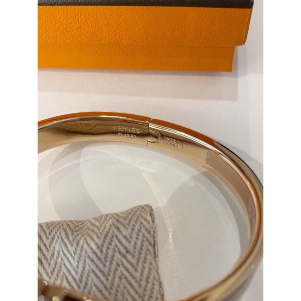 HERM Orange Mini Clic Chaine d'Ancre Bracelet