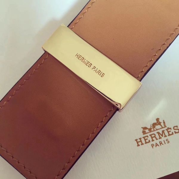 HERM Taupe Epsom Collier de Chien Bracelet Size S