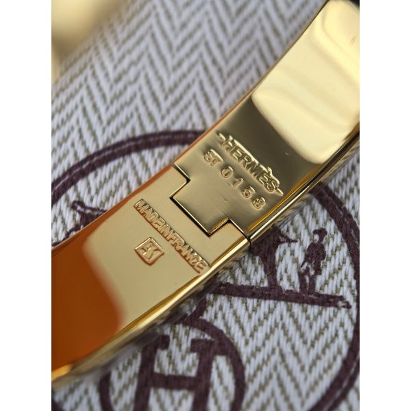 HERM Blue Enamel Clic H Bracelet