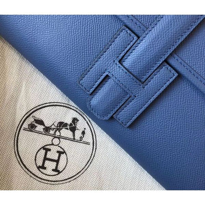 HERM Jige Elan 29 Clutch In Blue Agate Epsom Leather