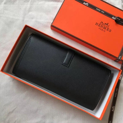 HERM Jige Elan 29 Clutch In Black Epsom Leather