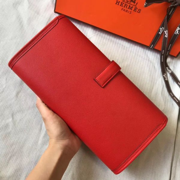 HERM Jige Elan 29 Clutch In Red Epsom Leather