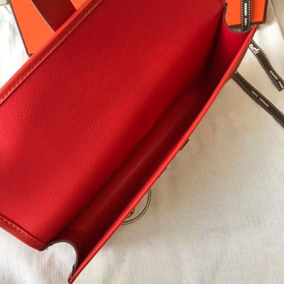 HERM Jige Elan 29 Clutch In Red Epsom Leather