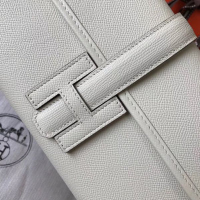 HERM Jige Elan 29 Clutch In White Epsom Leather