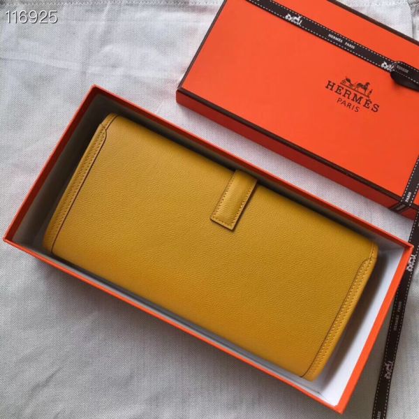 HERM Jige Elan 29 Clutch In Yellow Epsom Leather