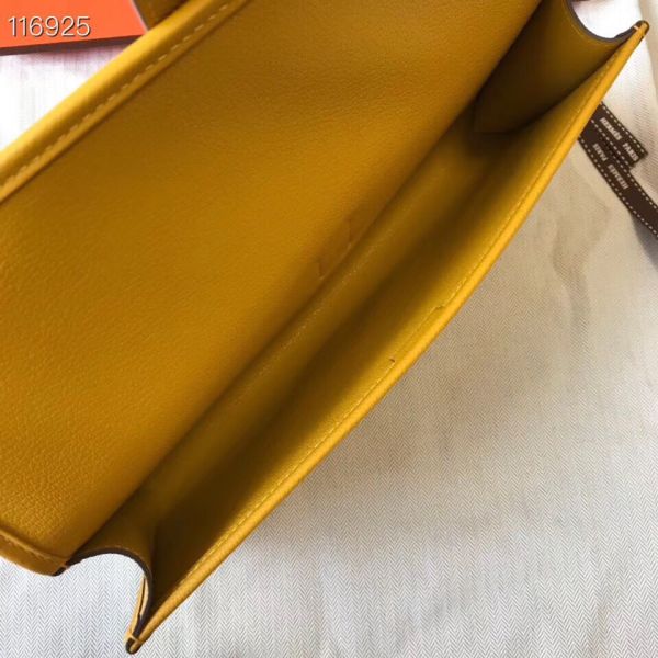 HERM Jige Elan 29 Clutch In Yellow Epsom Leather