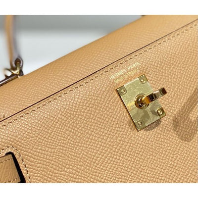 HERM Kelly Mini II Bag In Chai Epsom Leather GHW