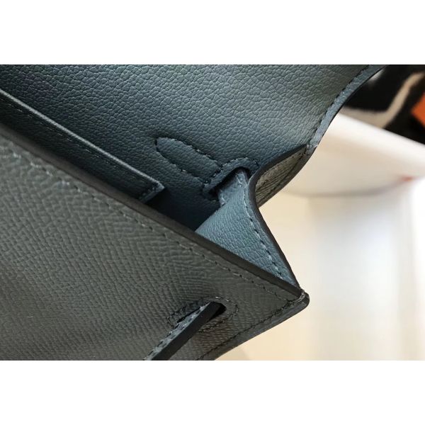HERM Kelly Mini II Bag In Vert Amande Epsom Leather GHW