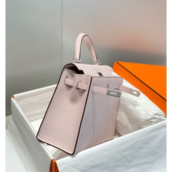 HERM Kelly 25cm Sellier Bag In Mauve Pale Epsom Leather