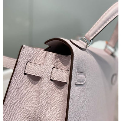 HERM Kelly 25cm Sellier Bag In Mauve Pale Epsom Leather
