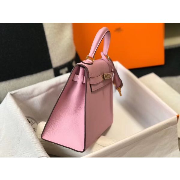 HERM Kelly 25cm Sellier Bag In Mauve Sylvestre Epsom Leather