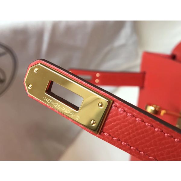 HERM Kelly 25cm Sellier Bag In Piment Epsom Leather