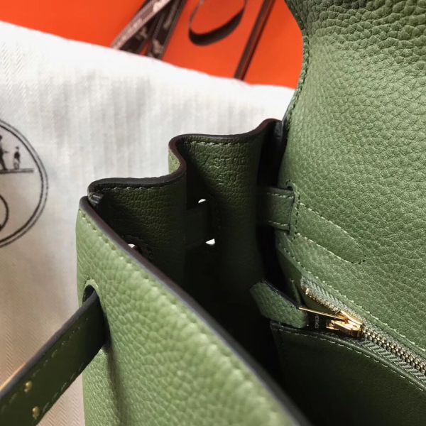 HERM Kelly 28cm Bag In Canopee Clemence Leather GHW