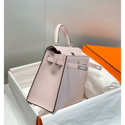 HERM Kelly 28cm Bag In Mauve Pale Epsom Leather PHW