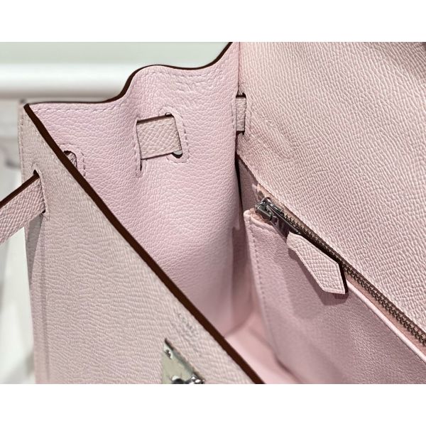 HERM Kelly 28cm Bag In Mauve Pale Epsom Leather PHW