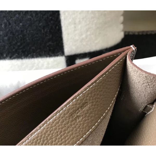 HERM Kelly Depeche 38 Briefcase In Taupe Calfskin