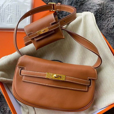 Herm√®s Kelly Moove Handmade Bag in Gold Swift Calfskin