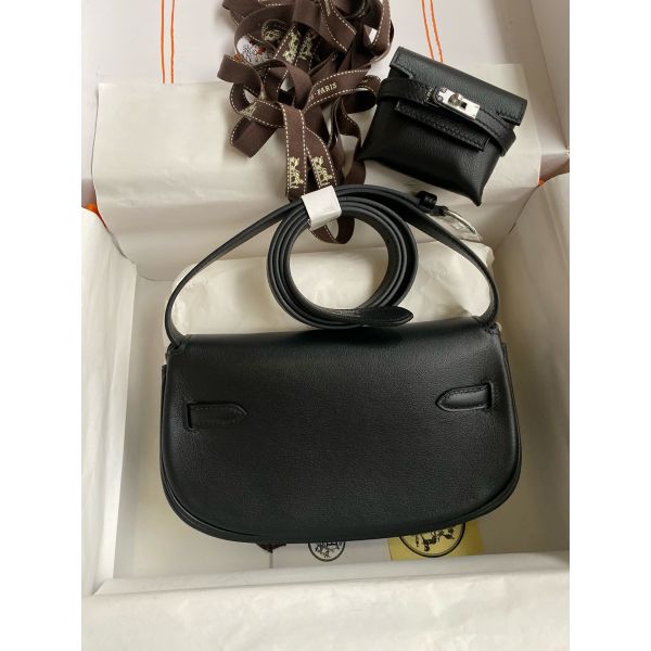 Herm√®s Kelly Moove Handmade Bag in Black Swift Calfskin