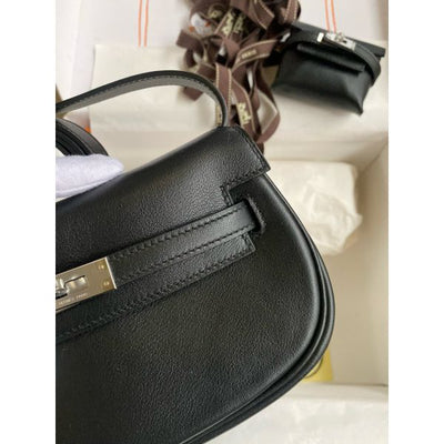 Herm√®s Kelly Moove Handmade Bag in Black Swift Calfskin