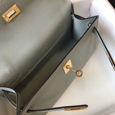 HERM Kelly Pochette Bag In God Epsom Leather