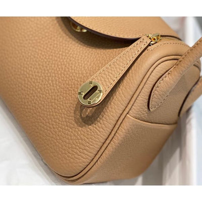 HERM Lindy Mini Bag In Chai Clemence Leather GHW