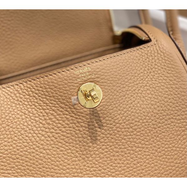 HERM Lindy Mini Bag In Chai Clemence Leather GHW