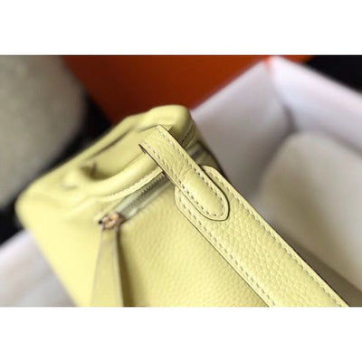 HERM Lindy Mini Bag In Jaune Poussin Clemence Leather GHW