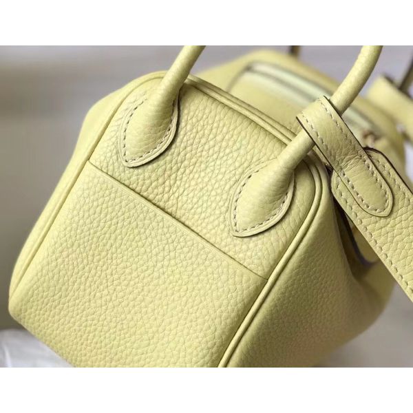 HERM Lindy Mini Bag In Jaune Poussin Clemence Leather GHW