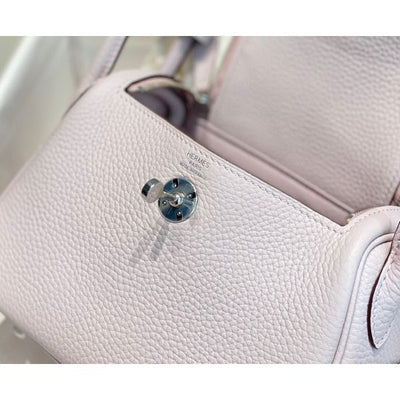 HERM Lindy Mini Bag In Mauve Pale Clemence Leather PHW