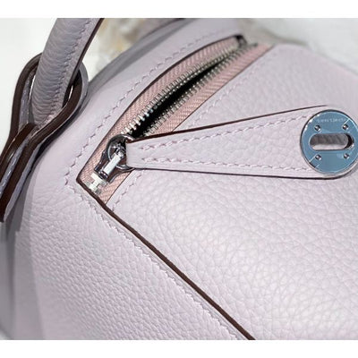 HERM Lindy Mini Bag In Mauve Pale Clemence Leather PHW