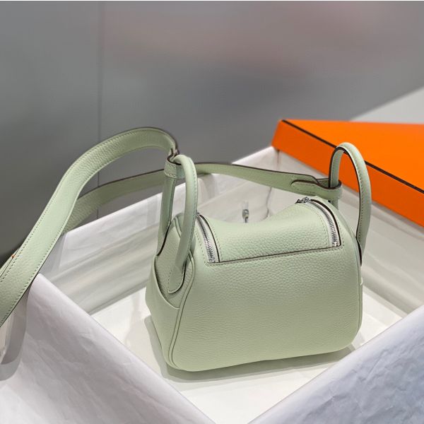 HERM Lindy Mini Bag In Vert Fizz Clemence Leather PHW