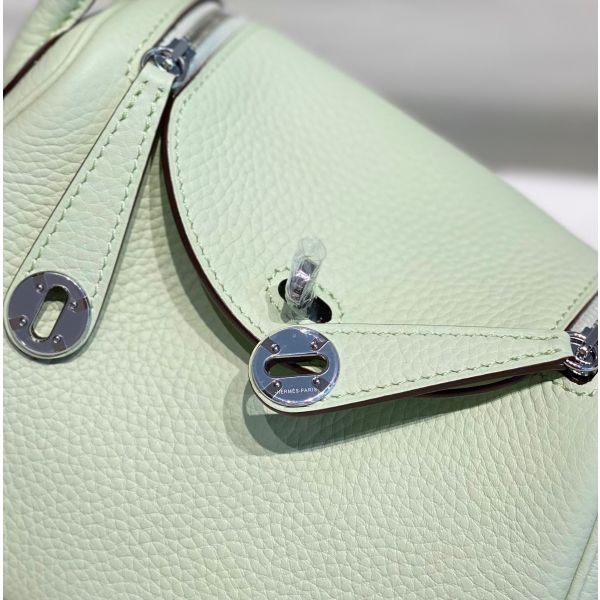 HERM Lindy Mini Bag In Vert Fizz Clemence Leather PHW