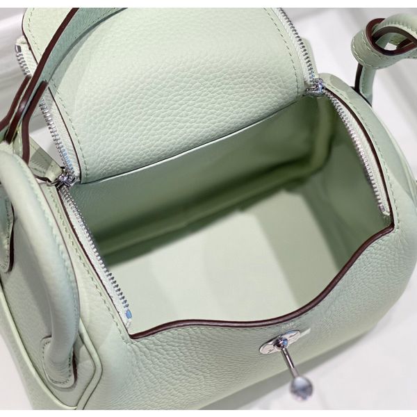 HERM Lindy Mini Bag In Vert Fizz Clemence Leather PHW
