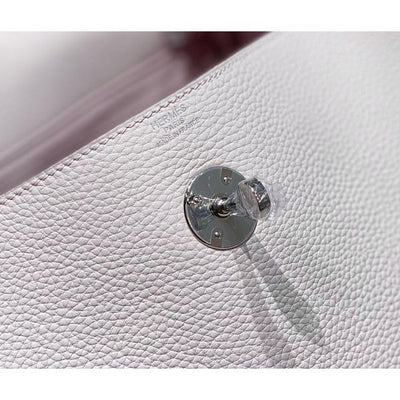 HERM Lindy 30cm Bag In Mauve Pale Clemence Leather PHW