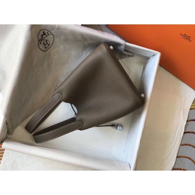 HERM Picotin Lock 18 Bag In Trench Clemence Leather