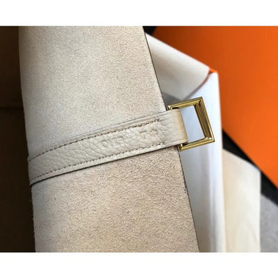 HERM Picotin Lock 22 Bag In Trench Clemence Leather