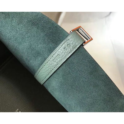 HERM Picotin Lock 22 Bag In Vert Amande Clemence Leather