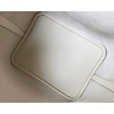 HERM Picotin Lock 22 Bag In Beton Clemence Leather