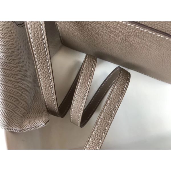 HERM Mini Sac Roulis 18cm Bag In Grey Evercolor Calfskin