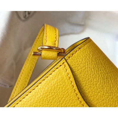 HERM Mini Sac Roulis 18cm Bag In Yellow Evercolor Calfskin