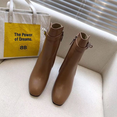HERM Brown Joueuse Ankle Boots