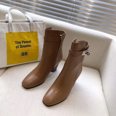 HERM Brown Joueuse Ankle Boots