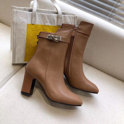 HERM Brown Joueuse Ankle Boots