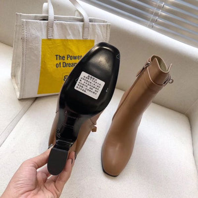 HERM Brown Joueuse Ankle Boots