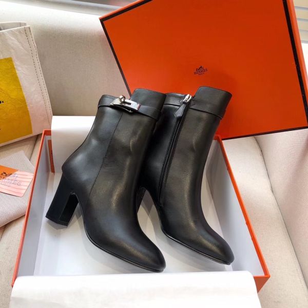HERM Black Joueuse Ankle Boots
