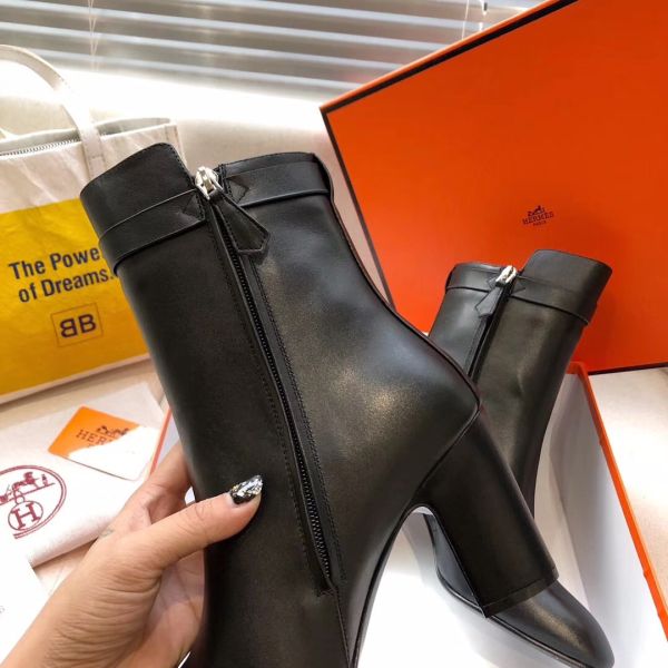 HERM Black Joueuse Ankle Boots